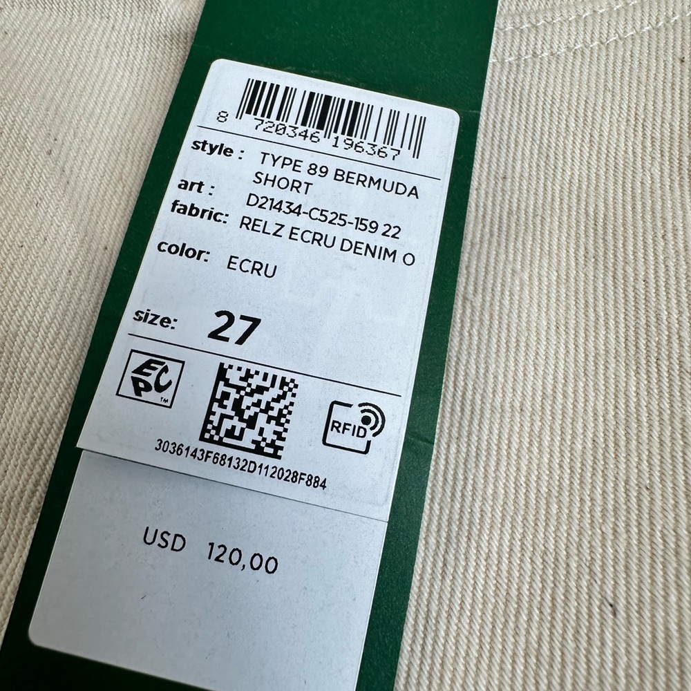 NWT G-Star Raw Women’s Type 89 Bermuda Raw Hem Shorts Ecru Off White - Size 27 - Picture 4 of 14